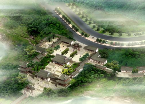 中心广场效果图; 三国文化景点; 白帝城-瞿塘峡景区部分重要景点修建