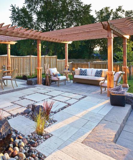 别墅户外庭院景观地面石材拼接设计techo bloc 英文版