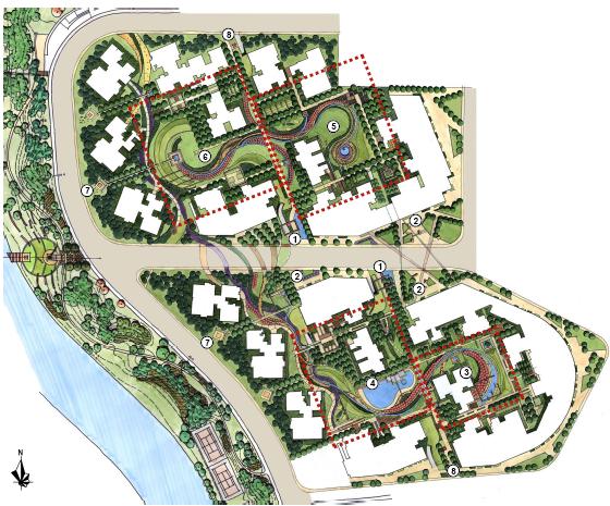 龙湖锦华清波高层住宅社区景观方案设计ekistics